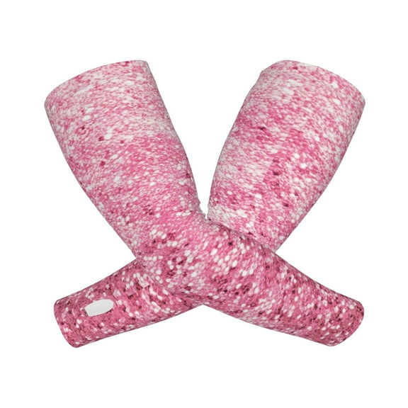 Picia Pink Glitter Arm Sleeves for Men and Women - Tattoo Cover Up UPF 50  Cooling Sports Sleeve for Basketball Golf Football-One Size