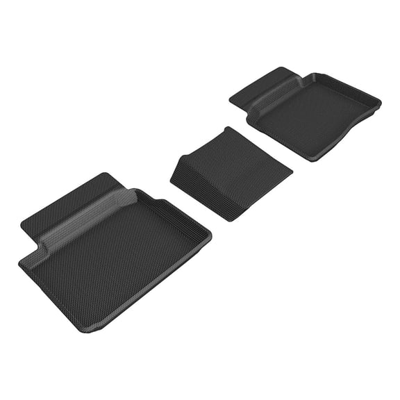 3D MAXpider Custom Fit Kagu Floor Mat (Black) Compatible with Mitsubishi Outlander Phev 2022-2026 - Second Row