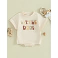 thumbnail image 2 of Suealasg Infant Newborn Boys Girls Romper 3M 6M 12M 18M Baby Summer One Piece Clothes Short Sleeve Letter Print Bodysuit, 2 of 9