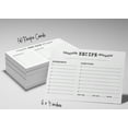 thumbnail image 6 of Inkdotpot 4x6 Inch Recipe Cards (Set of 50) , Thick Double Sided Premium Card Stock- Modern Style White Recipe Notecards for Weddings- Bridal- Baby Shower - Classic White Theme, 6 of 6