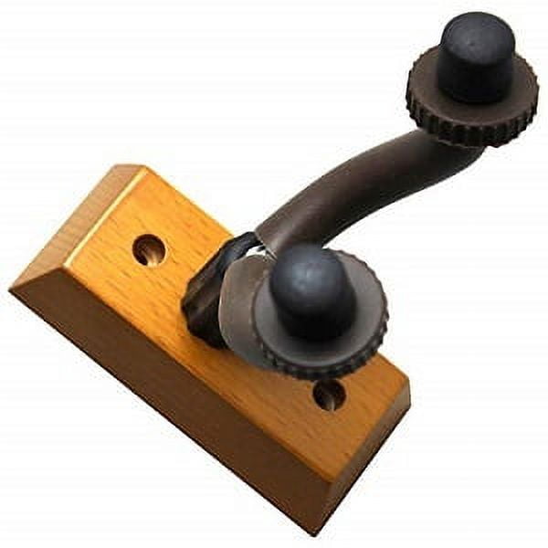 FIVE (5) BlueDot Trading Universal Wall Electric, Acoustic Classical, Banjo, Mandolin, Ukulele and Base Guitar Holder Attractive Cherry Wood Base ~ Hardware Included