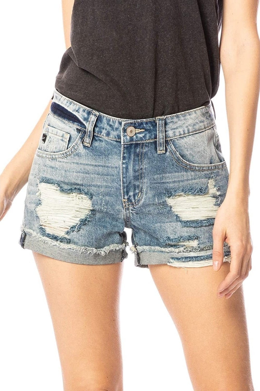 Kan Can Womens Denim Shorts kc7058d 