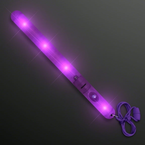 LED Flashing Purple Patrol Wand on Lanyard Necklace