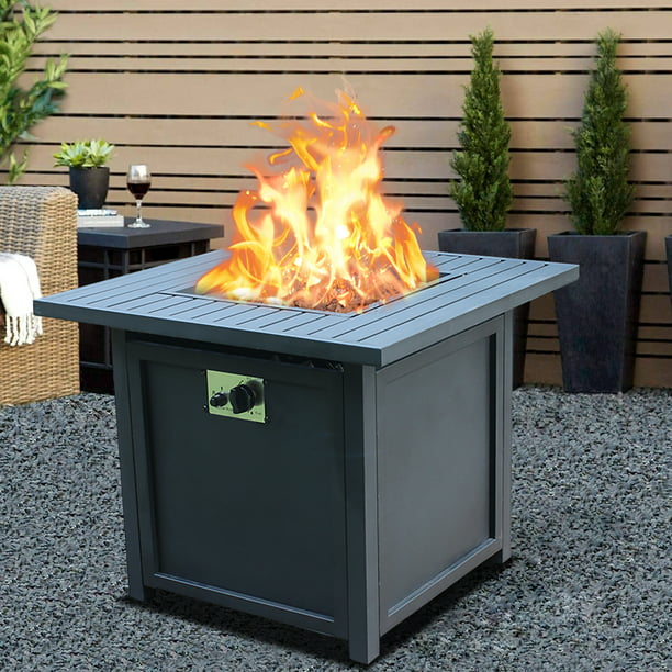 28 Inch Propane Fire Pit Table Outdoor, Can A Propane Fire Pit Be Used On Deck