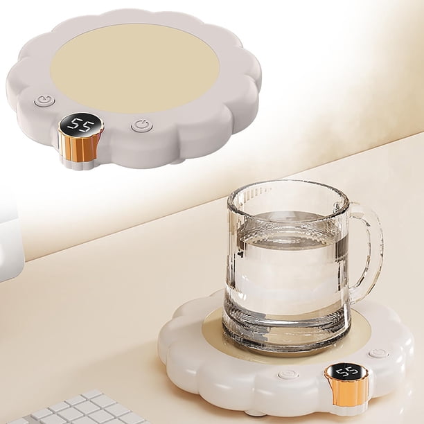 Xihbxyly Esterilla Térmica Inteligente, Temperatura Ajustable, Tres Configuraciones de Calefacción, Calentador de Escritorio para Oficina, Ideal para Dormitorios, Compacta (14,5 X 14,5 Cm), Color Bla