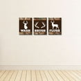 thumbnail image 3 of Big Dot of Happiness Gone Hunting - Kids Bathroom Rules Wall Art - 7.5 x 10 inches - Set of 3 Signs - Wash, Brush, Flush, 3 of 5