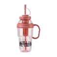 thumbnail image 2 of Botella de agua deportiva tipo vaso, a prueba de fugas, con asa, gran capacidad, resistente y moderna. rosa, 2 of 9