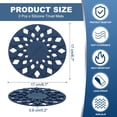 thumbnail image 2 of Juego de 2 Manteles de Silicona Uxcell, Manteles Redondos de 6.7" para Ollas y Sartenes, Soportes Antideslizantes Resistentes al Calor para Encimeras de Cocina y Mesas de Exterior, Azul, 2 of 7