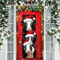 thumbnail image 4 of Christmas Door Cover Decoration Christmas Door Cute Santa Dog Door Cover Christmas Door Banner Hanging Party Background Decoration for Xmas Holidays New Year Party Winter Decoration, 4 of 9