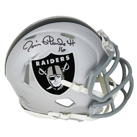 Jim Plunkett Signed Raiders Riddell Speed Mini Helmet