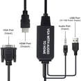 thumbnail image 3 of QJUHUNG VGA to HDMI Adapter Cable  4ft with Audio  PC  Laptop to Monitor  Display  HDTV, 3 of 7
