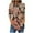 Brown Plus Size Blouse for Women_w, variant on CYMMPU Floral Pattern 3/4 Sleeve Tunic Tops Loose Fit Spring Tops Blouses for Women Dressy Casual Summer Trendy Shirts Crew Neck Empire Waist A Line T-Shirts S