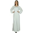 thumbnail image 7 of Bimba Women Boho Gothic Style Long Maxi Dress Lace Long Sleeves White Gown, 7 of 7