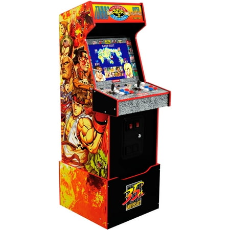 Arcade1Up - Capcom Street Fighter II: Champion Turbo Legacy Edition with Riser & Lit Marque Arcade