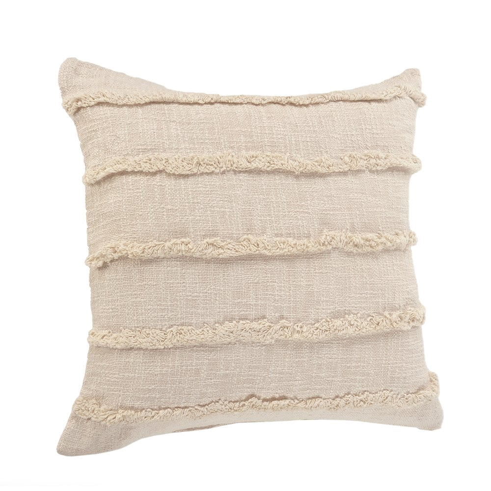 LR Home Rory Cotton Pillow Set of 4 in Beige, 20" x 20"