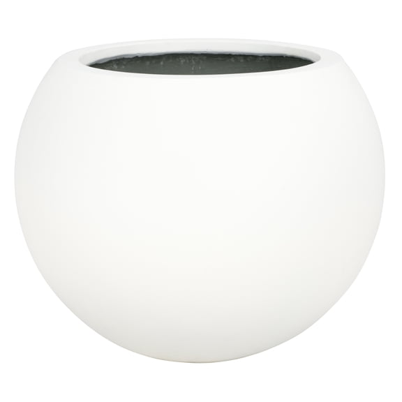 Safavieh Kenslia Concrete Ficonstone Industrial Solid Round White Plant Pot