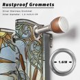 thumbnail image 6 of 1 Panel Outdoor Curtains for Patio Waterproof 54"x84", Vintage Cranes Weatherproof Privacy Outsides Curtains, Country Retro Chic Glass Flower Textured Grommet Thermal Drapes for Cabana Porch Pergola, 6 of 8