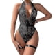 thumbnail image 1 of Women Sexy Lace Lingerie See Through Bodysuits Halterneck Sheer Nightwear Sleepwear Underwear_i, 1 of 4