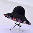 thumbnail image 2 of ZHENHONG Bucket Hats for Women Sun Hat Sun Hat Female Summer Half Empty Top Can Tie Ponytail Fisherman Hat Large Overhang Sunscreen Hat Sun Hats, 2 of 3