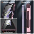 thumbnail image 5 of Dteck for Galaxy Z Flip 4 / Z Flip 3 Case,Shockproof Silicone Rubber with Hard PC Rugged Full Body Protection Phone Cover for Samsung Galaxy Z Flip 3/4,Rose, 5 of 7