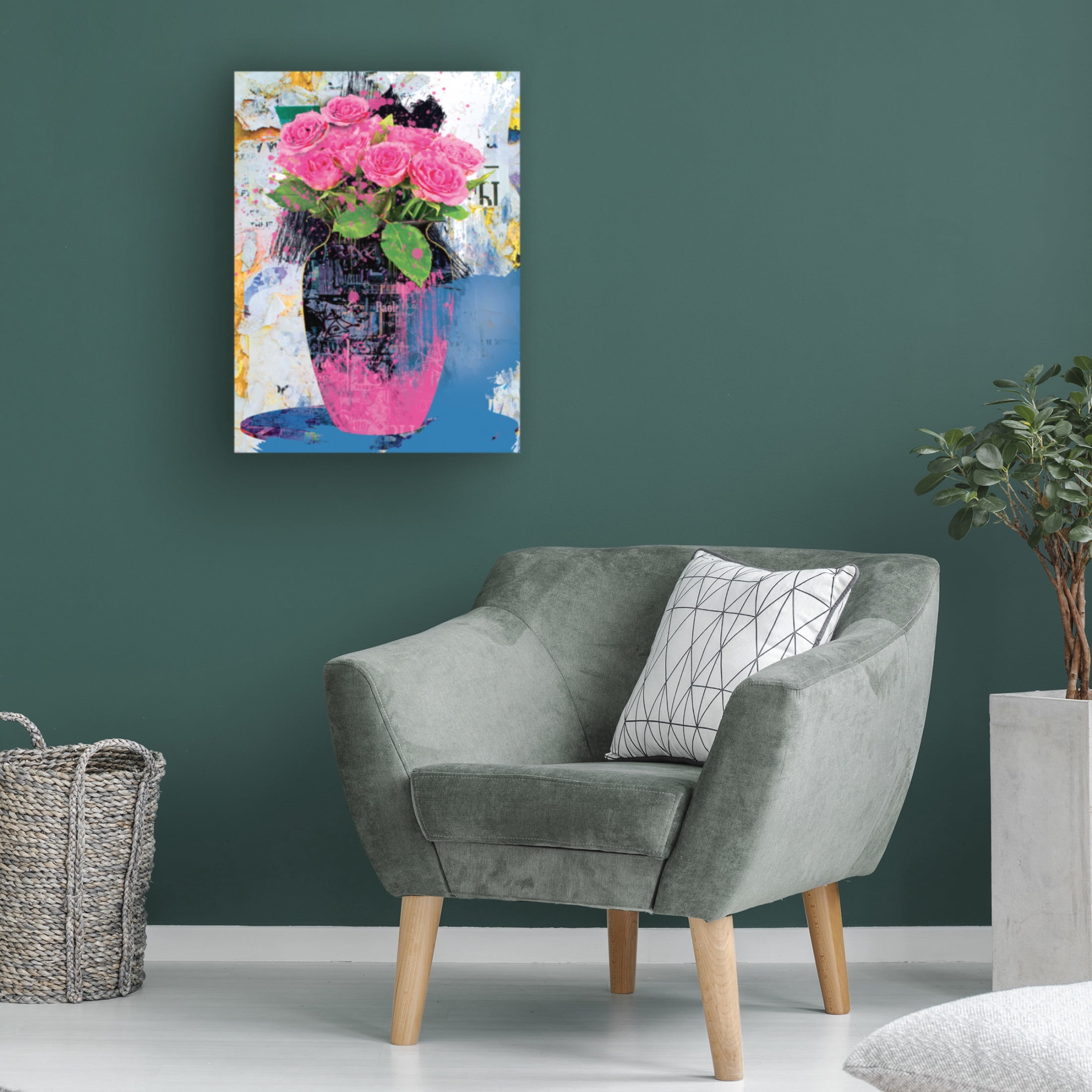 Canvas Wall Art - Porter Hastings 'Urban Bouquet 4' Wall Art for Living Room, Bedroom, or Office Décor by Trademark Fine Art - 18 x 24 Inches