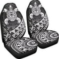 thumbnail image 2 of Yuyamidu 2 Pcs Sea Turtle Car Seat Covers Full Set Black Polynesia Auto Front Seat Covers Waterproof Vehicle Interior Accessories, 2 of 6