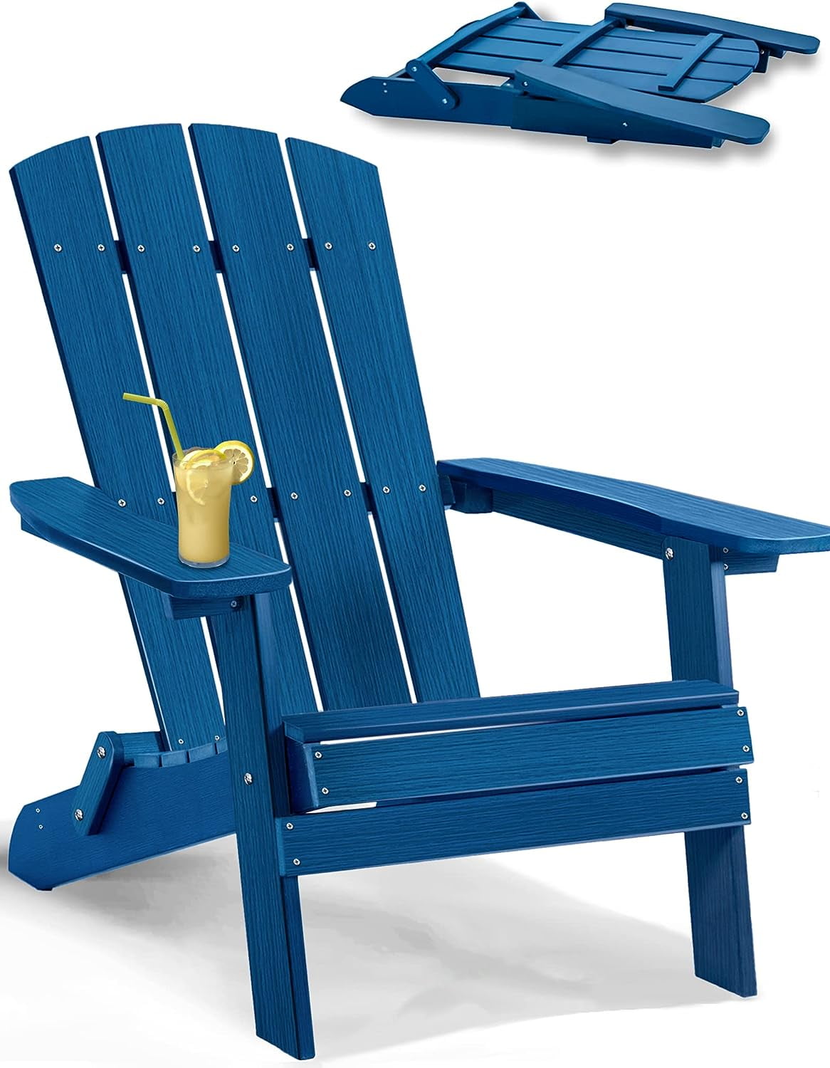 SHMAMT Folding Adirondack Chair Patio Chair Lawn Chair Outdoor