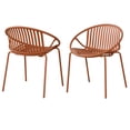 thumbnail image 6 of Toauuo Stackable Patio Dining Chairs (Set of 2), Modern Simple Style, Breathable Design, Metal Legs, Plastic Backrest, 300lbs Capacity, Easy Assembly, 6 of 17