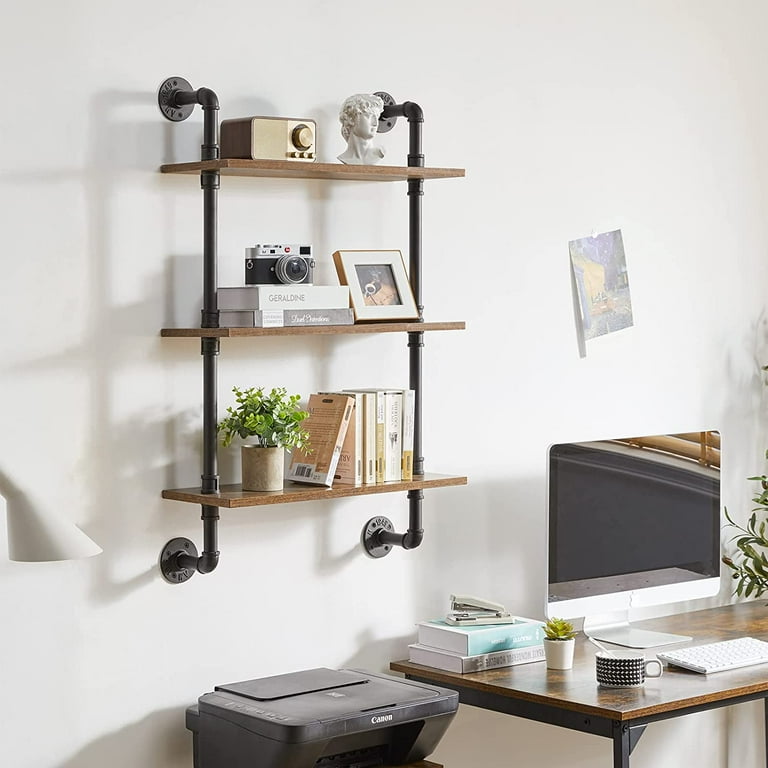 Industrial Pipe Shelf 31.5 Inch Floating Shelves Wall Mounted 3