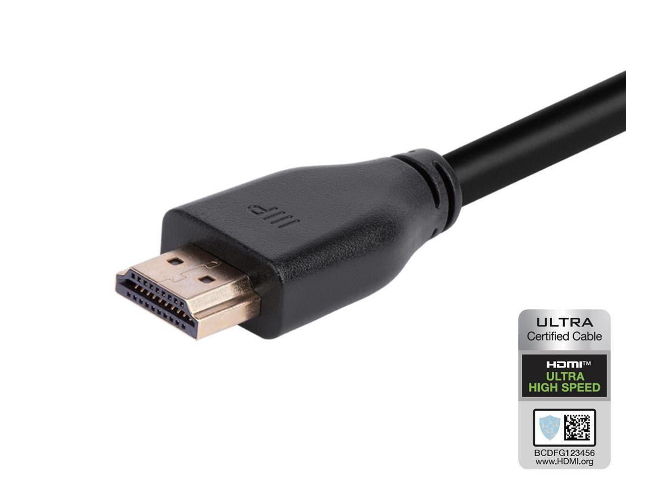 Monoprice 8K HDMI 2.1 Cable - 15 Feet - Black | Certified Ultra High Speed, 8k@60Hz, 48Gbps, Compatible With Sony PS5 / PS5 Digital Edition / Xbox Series X & Series S and More
