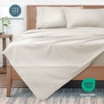thumbnail image 5 of Bare Home Ultra-Soft Sheet Set - Premium 1800 Collection - Deep Pockets - 3-Pieces - Twin XL, Grid - Stone/White, 5 of 8