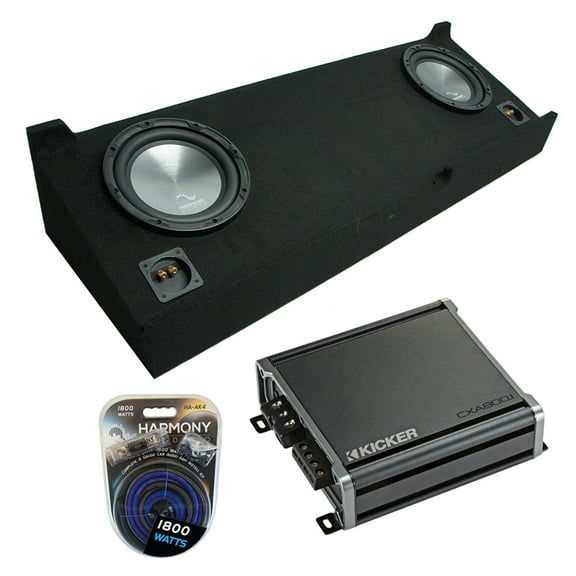 2007-2013 GMC Sierra Crew Cab Truck Harmony A102 Dual 10" Sub Box & CXA800.1 Amp