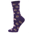 thumbnail image 4 of MeMoi Hedgehogs Bamboo Blend Crew Socks - Womens - Female, One Size, Grape Juice, 4 of 7