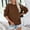 Brown, variant on Antqov Sweatshirt for Women, Crewneck Pullover Solid Color Tops with Pocket, Daily Comfortable Lightweight Casual Sweatshirts