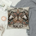 thumbnail image 2 of QZHH Horse Pillow Covers, Horse Pillow ,Horse Decor Cushion Cover for Bedroom Room,Horse Room Decor,Horse Decor for Room, 2 of 5