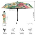 thumbnail image 3 of FORMRS Travel Umbrella Folding Auto Open Close Windproof Rain UV Protection, Floral Pattern, 3 of 8