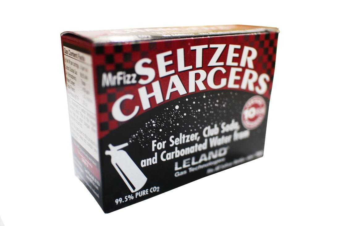 Leland 10PK Mr Fizz CO2 Soda Charger Seltzer Charger