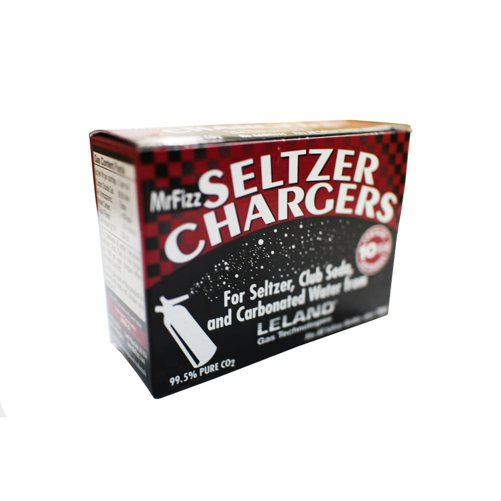 Leland 10PK Mr Fizz CO2 Soda Charger Seltzer Charger