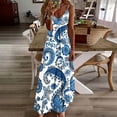 thumbnail image 1 of TaTaai Womens Casual Fashion Print Round Neck Sleeveless Maxi Dress Lightweight Soft Breathable All Match Daily Life Outfits Gift, 1 of 5