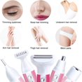 thumbnail image 4 of HLONK ZOUYUE Rasoirs Électriques pour Femmes Humide & Sec Sans Fil Rechargeable IPX5 Tondeuse Bikini Imperméable pour Poils Pubiens 5 en 1 Rasoir Portable pour Jambes Aisselles Sourcils Visage Nez, 4 of 6