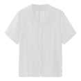 thumbnail image 4 of LIIPEE Men Shirts Casual Solid Color Short Sleeve Lapel Button Down Fashion Mesh Shirts Spring Summer Outdoor Male Loose Fit Lightweight Comfortable Breathable Soft Shirts,XXL, 4 of 5
