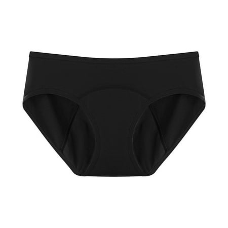 

REORIAFEE Comfortable Women s Briefs Breathable Underwear for Everyday Wear Four Layer Underwear High Capacity Breathable Medium Low Waisted Cotton Underwear Black XXXXL