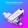 thumbnail image 4 of yvonne Y40D USB3.0 High Speed Rotating 128GB USB Type-C Micro USB Three Ports OTG Flash, 4 of 8