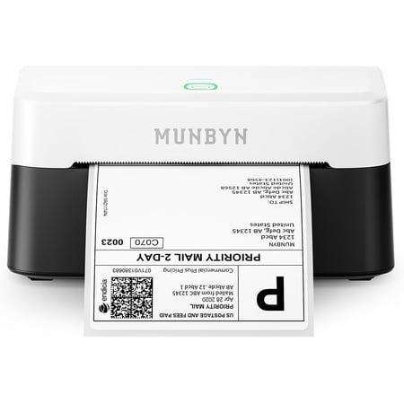 MUNBYN Bluetooth Thermal Label Printer RW403B Wireless 4x6 Shipping Label Printer for Small Business Compatible with Android, Windows Chromebook Width 1.57"-4.25" (Black)
