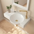 thumbnail image 3 of DeerValley DV-1WS0125 30" x 18" White Rectangular Vitreous China Wall Mount Bathroom Sink with Faucet Hole, 3 of 11