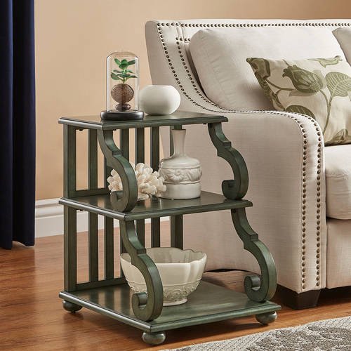 Weston Home Caden End Table, Dark Sea Green