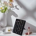 thumbnail image 6 of Black Velvet Ring Display Stand 8.9Inch Height 50 Slots Ring Organizer Frame Ring Holder with Bracket Rectangle Ring Jewelry Display Tray Ring Pad Showcase for Selling Rings, 6 of 9