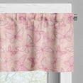 thumbnail image 5 of Ambesonne Pale Pink Valance & Curtain, Butterflies Ornate Wings, 55"x30", White Peach and Pink, 5 of 6