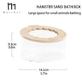 thumbnail image 4 of Marchul Hamster Sand Bath Container with Roof & Shovel, Transparent 2 in 1 Bathroom Toilet for Dwarf Syrian Hamster, Gerbil Small Pets, 4 of 7