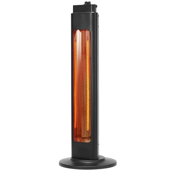 KFFKFF 1500W Infrared Space Heater , Adjustable Speeds, 24-Hour Timer, and Safety Features for Indoor and Outdoor Use in Bedrooms, Studios, Porches, and Dining Areas